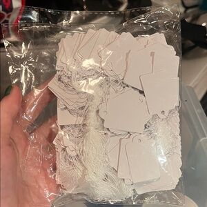 White Gift Tags with Strings